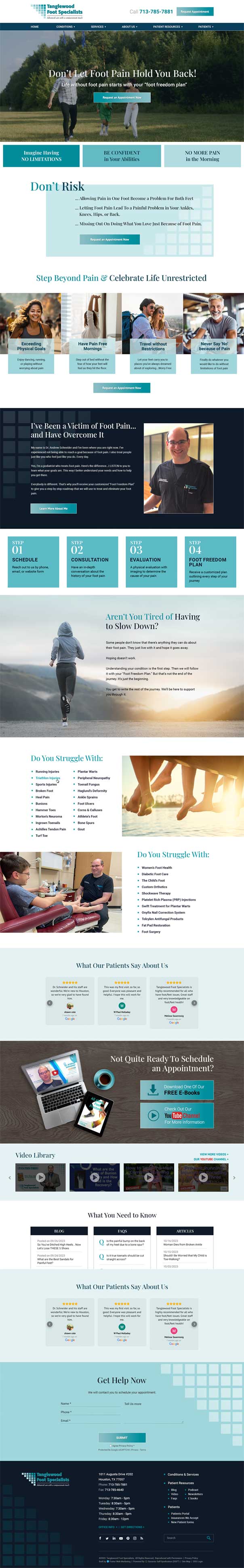 Tanglewood Foot Specialists homepage